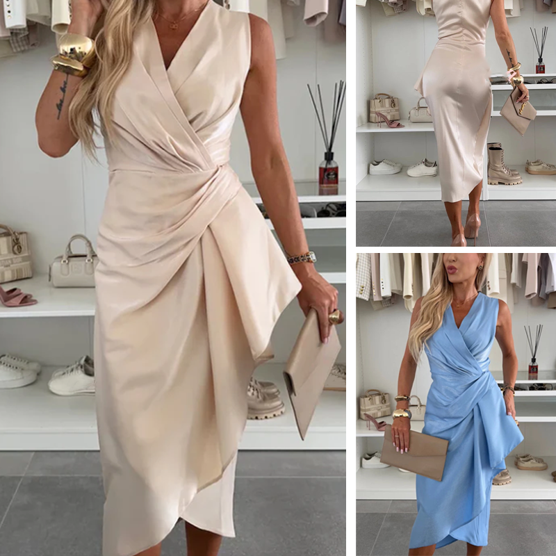 Juana™ | Robe Midi Élégante en Satin